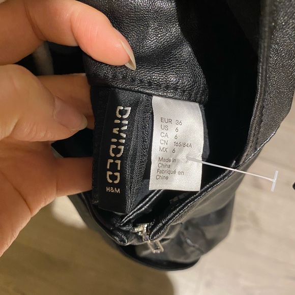 NWOT faux leather bib mini dress skirt overall - Picture 5 of 5